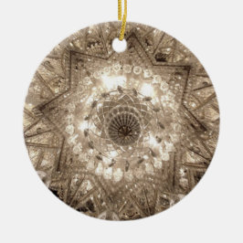Ornamento redondo de "cristal" (plata)