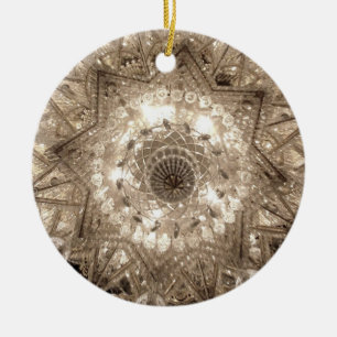 Ornamento redondo de "cristal" (plata)