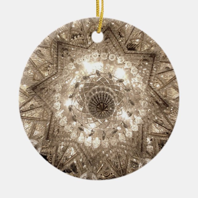 Ornamento redondo de "cristal" (plata) (Frente)