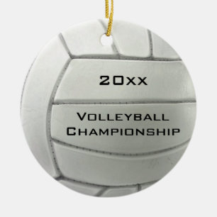 Ornamento redondo de diseño de voleibol
