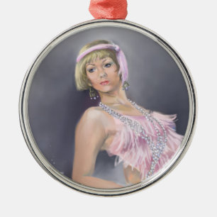 Ornamento redondo de flapper de primavera