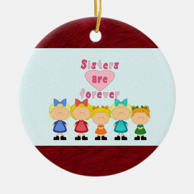 Ornamento redondo de las hermanas (Frente)