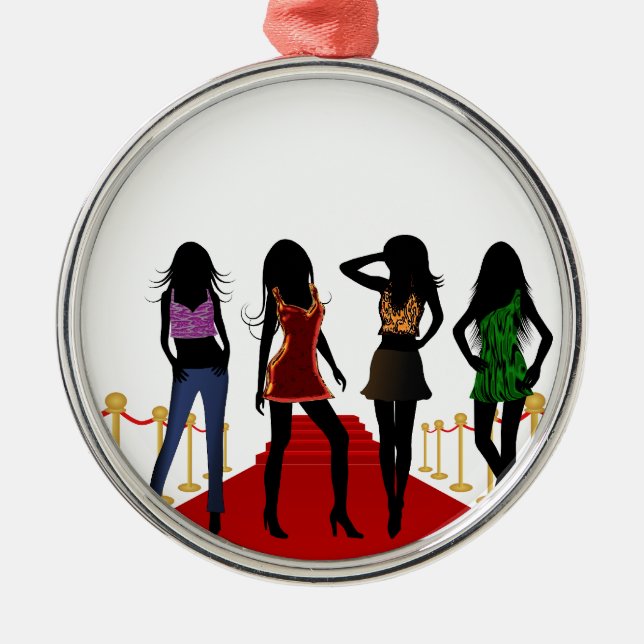 Ornamento redondo de moda para Chicas de moda Red  (Frente)