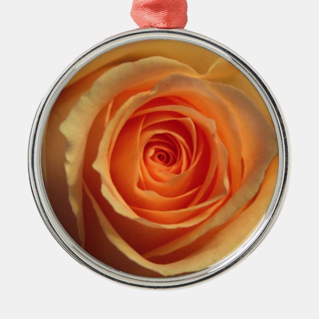 Ornamento redondo de rosa amarillo (Frente)