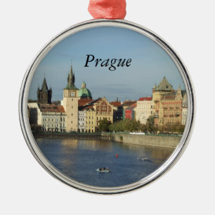 Ornamento redondo de viaje de regalo checo de Prag