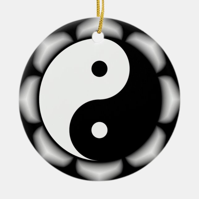 Ornamento redondo de Yin y Yang (Frente)