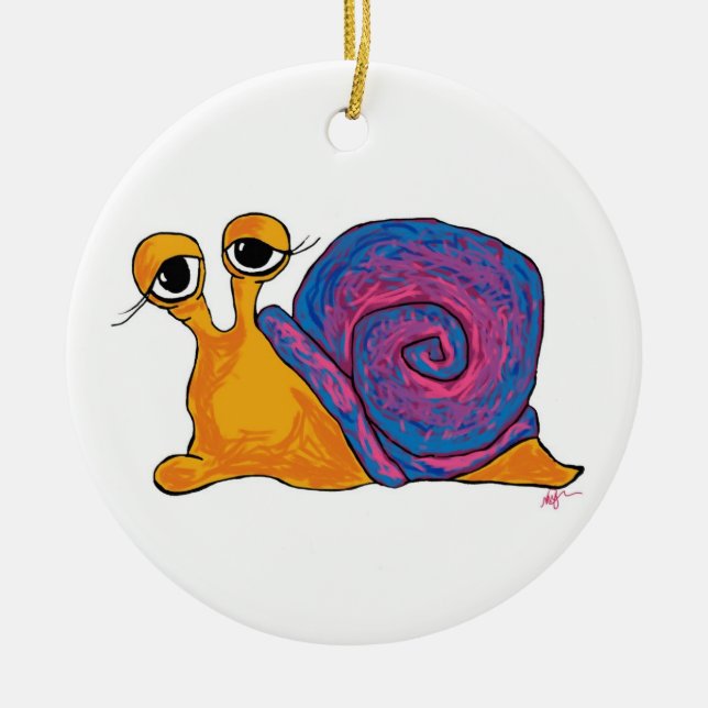 Ornamento redondo del caracol doble (Frente)