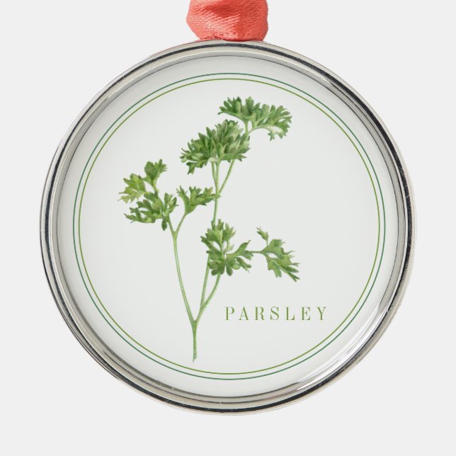 Ornamento redondo FRESH PARSLEY Premium (Frente)