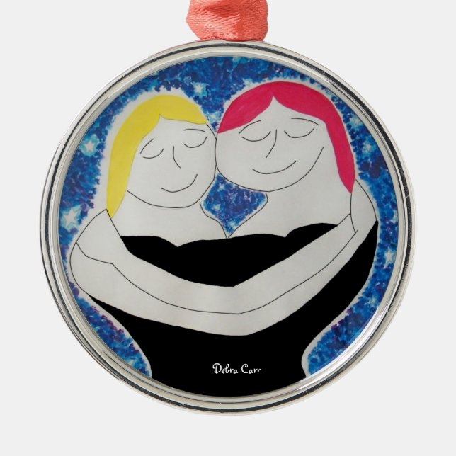 Ornamento redondo para mamá y yo premium (Frente)