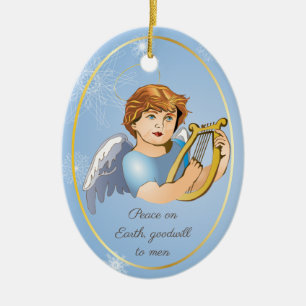 Ornamento redondo premium, Angel Boy
