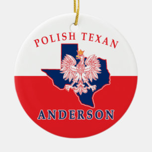 Ornamento redondo texano polaco Anderson