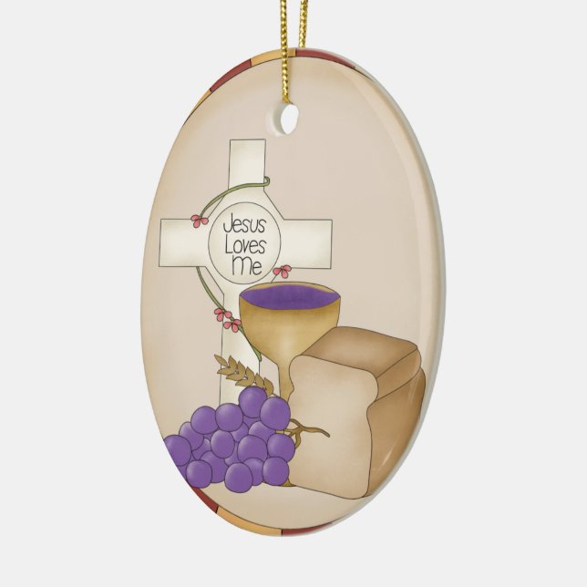 Ornamento religioso o tapiz de la primera comunión (Izquierda)