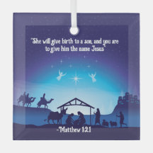 Ornamento religioso Personalizado de Navidad