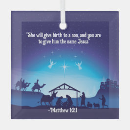 Ornamento religioso Personalizado de Navidad