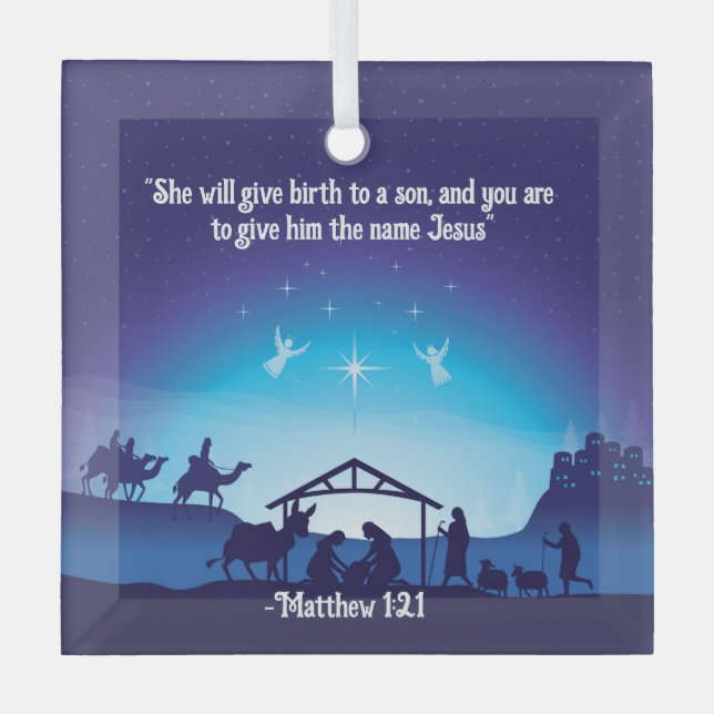 Ornamento religioso Personalizado de Navidad (Anverso)