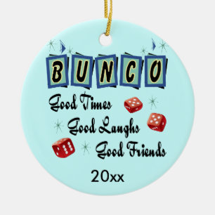 Ornamento retro de Bunco - premio o regalo