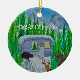 Ornamento retro de camper de transmisión aérea