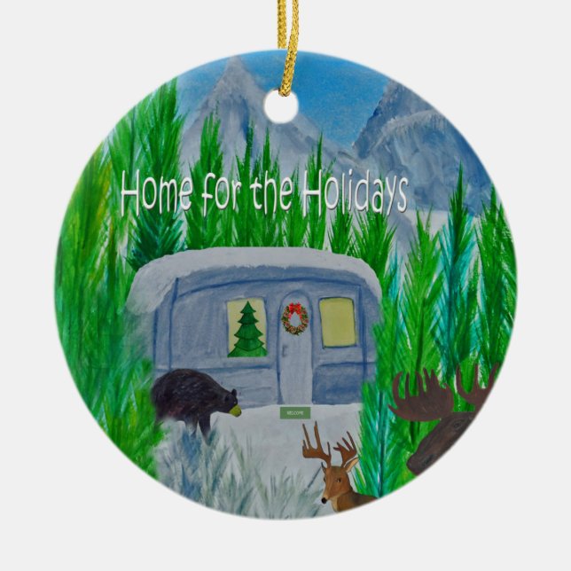 Ornamento retro de camper de transmisión aérea (Frente)