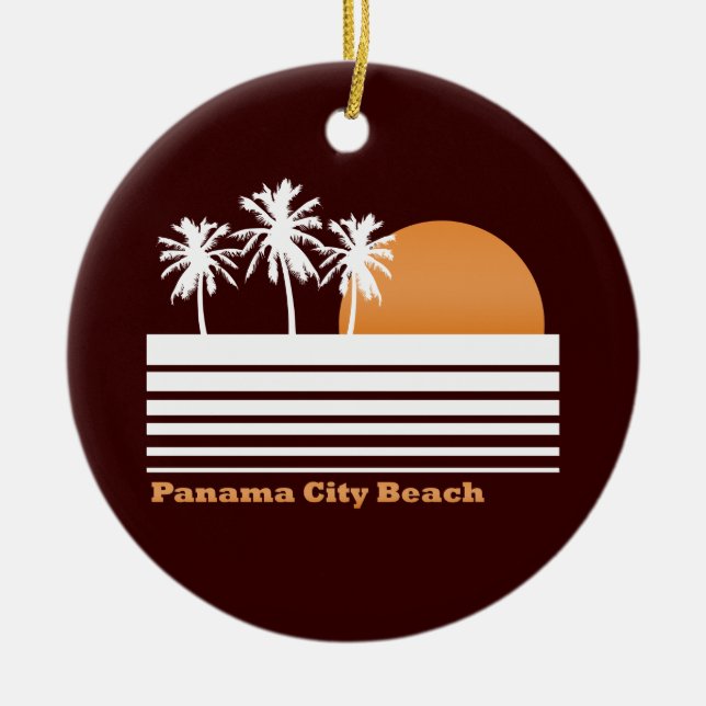 Ornamento retro de la playa de ciudad de Panamá (Frente)