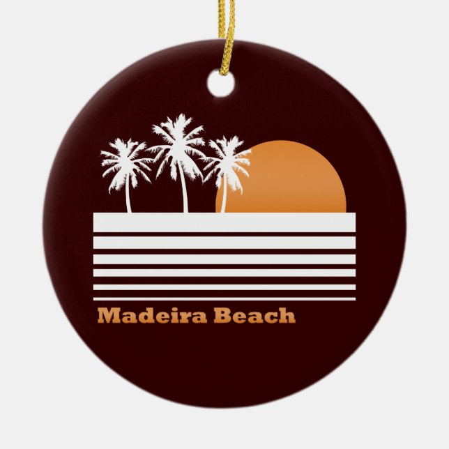 Ornamento retro de la playa de Madeira (Frente)