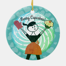 Ornamento retro del navidad de la panadería del