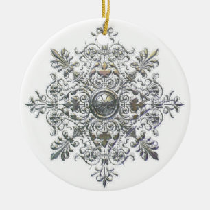 Ornamento rizado del copo de nieve