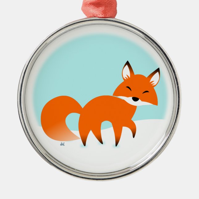 Ornamento rojo de Fox (Frente)