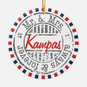 Ornamento rojo de la colección del servicio postal