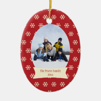 Ornamento rojo de la foto del día de fiesta del