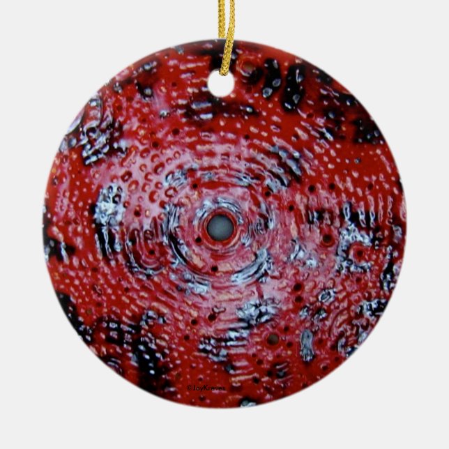 Ornamento rojo de la vuelta (Frente)