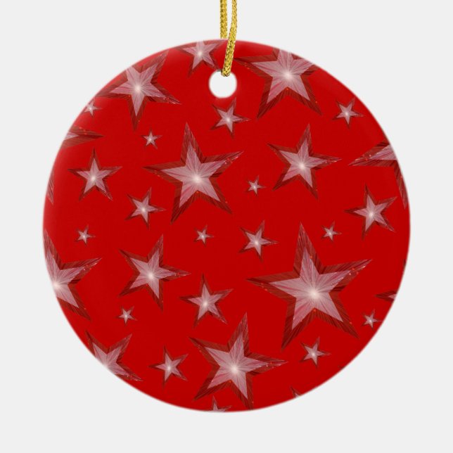 Ornamento rojo de las Estrellas Rojas (Frente)