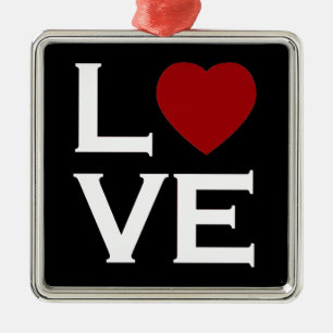 Ornamento rojo del amor del corazón