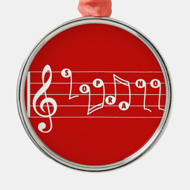 Ornamento rojo del Musical del cantante del (Frente)