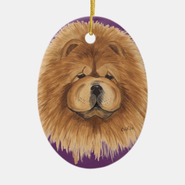 ornamento rojo del perro chino (Frente)