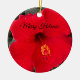 Ornamento rojo hibiscus