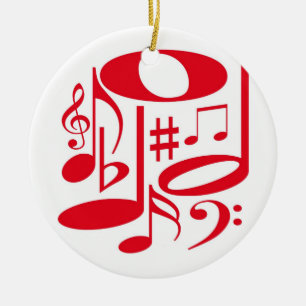 Ornamento rojo musical