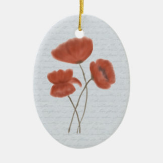 Ornamento rojo romántico de las amapolas