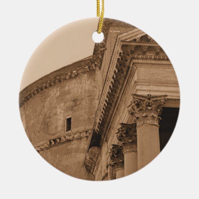 Ornamento romano antiguo del navidad del panteón (Frente)