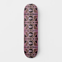 Ornamento rosa gótico con Skull Skateboard