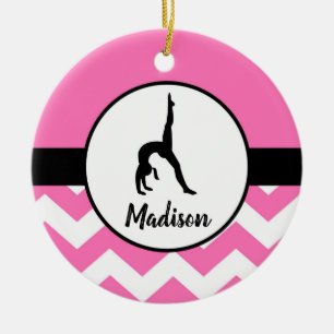 Ornamento rosado de la gimnasia