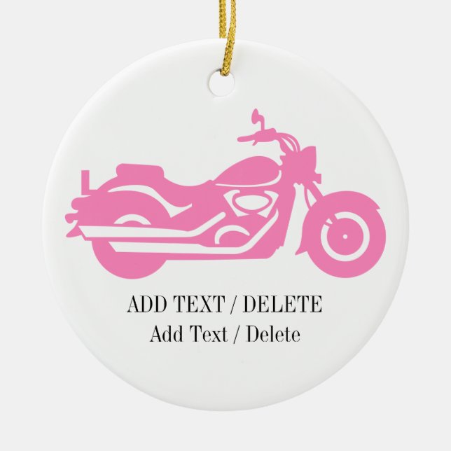Ornamento rosado de la motocicleta (Frente)
