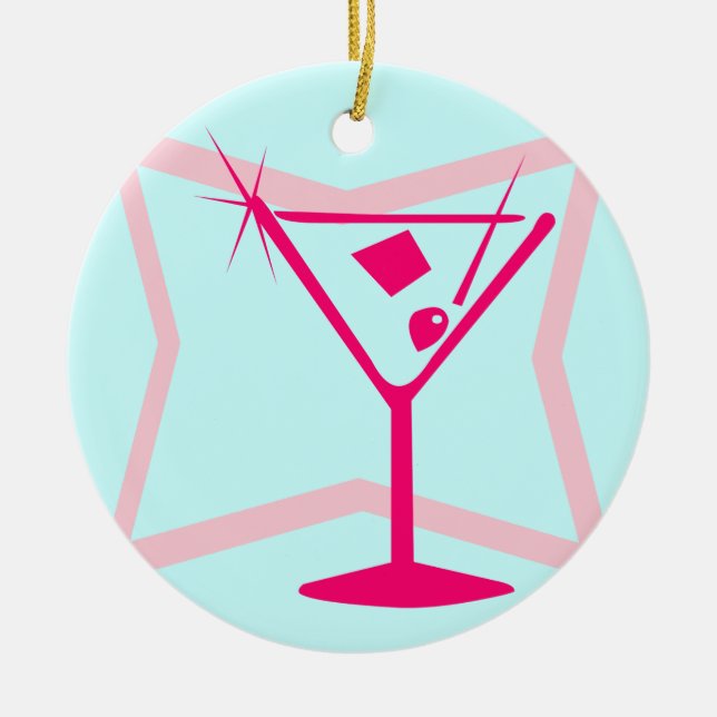 Ornamento rosado de Martini (Frente)
