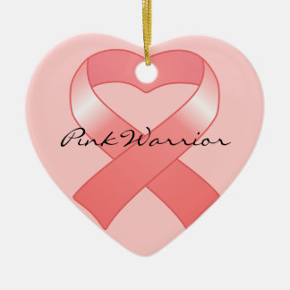 Ornamento rosado del corazón de la cinta