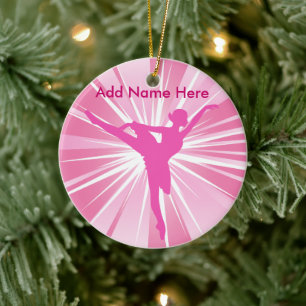 Ornamento rosado del personalizable del nombre de
