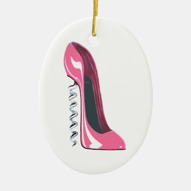 Ornamento rosado del zapato del estilete del (Frente)