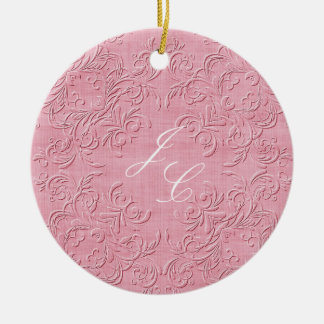 Ornamento rosado y blanco elegante del navidad del