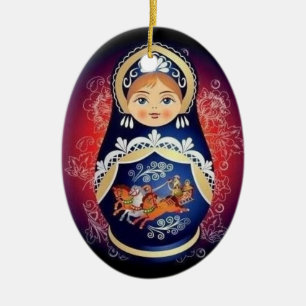 Ornamento ruso del navidad de Babushka de la