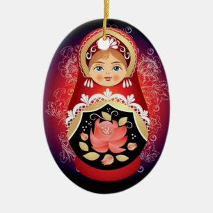 Ornamento ruso del navidad de la muñeca - "Nataly