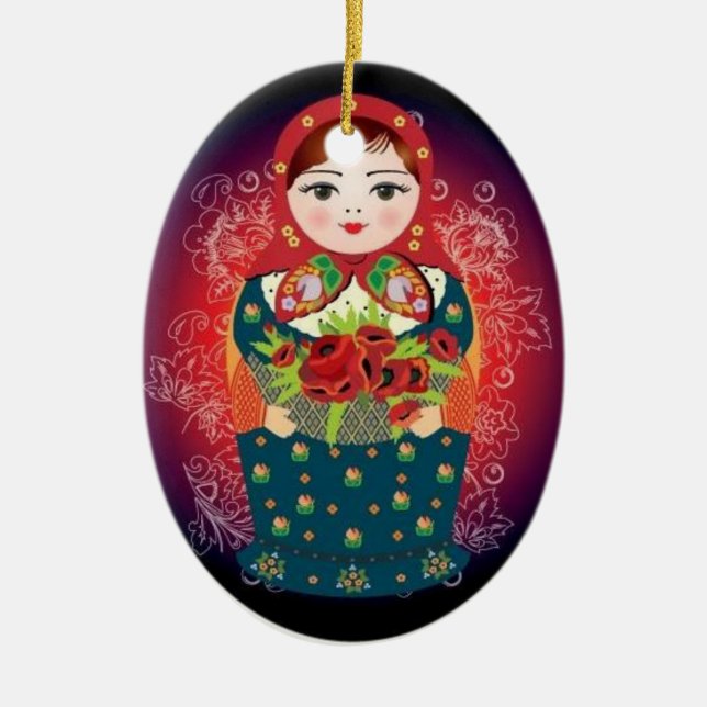 Ornamento ruso del navidad de la muñeca - "Sophia (Frente)