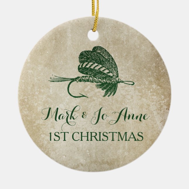 Ornamento rústico del navidad del señuelo de la (Frente)